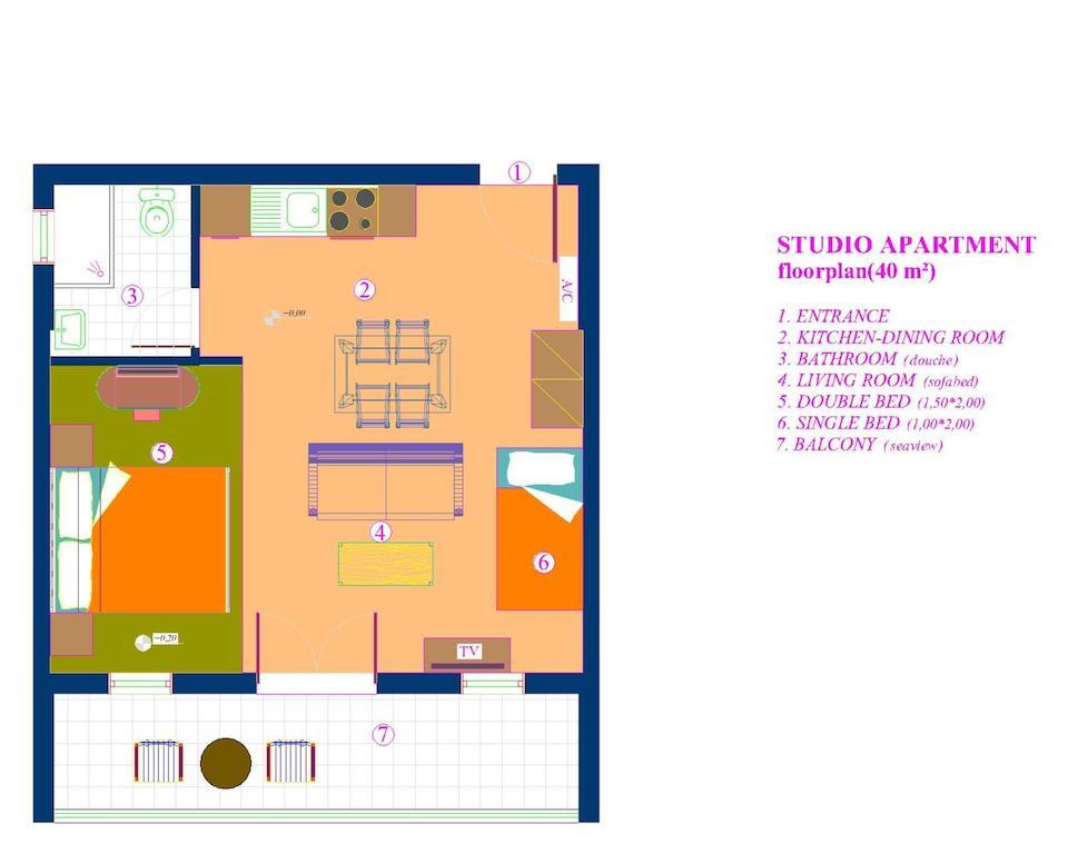 Mikros Gialos Apartments Zimmer foto